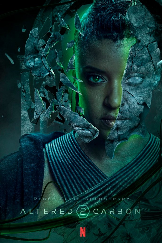 Plakat sezonu drugiego przedstawiający Quellcriste Falconer