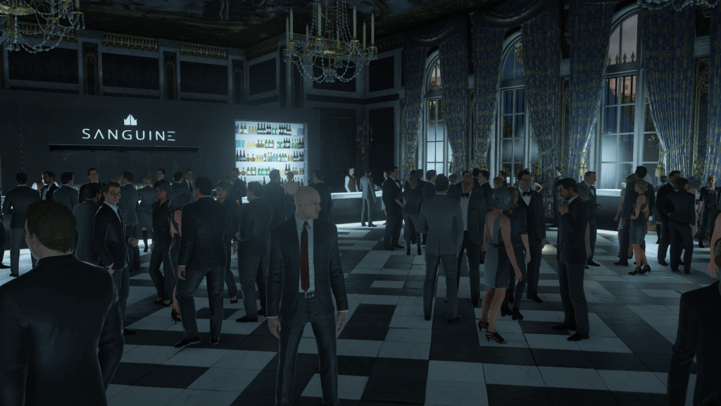 Sala imprezowa w pałacu w misji w Paryżu