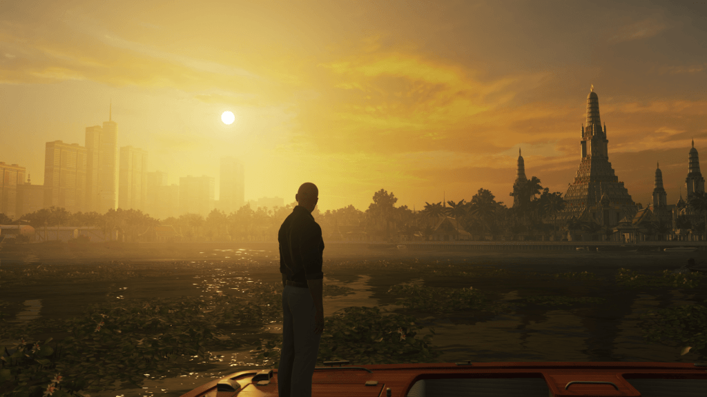 Zachód słońca w misji w Bangkoku