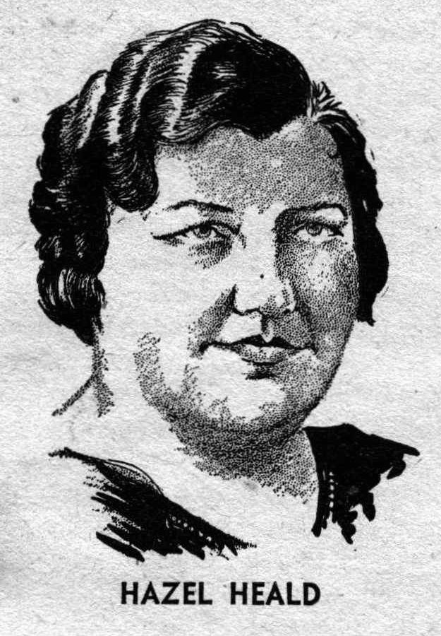 Czarno-biały portret Hzel Heald